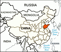 map of china showing Shandong Province